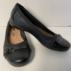Clarks Women's Kinzie Light Ballet Flats Black Combo, size 7
